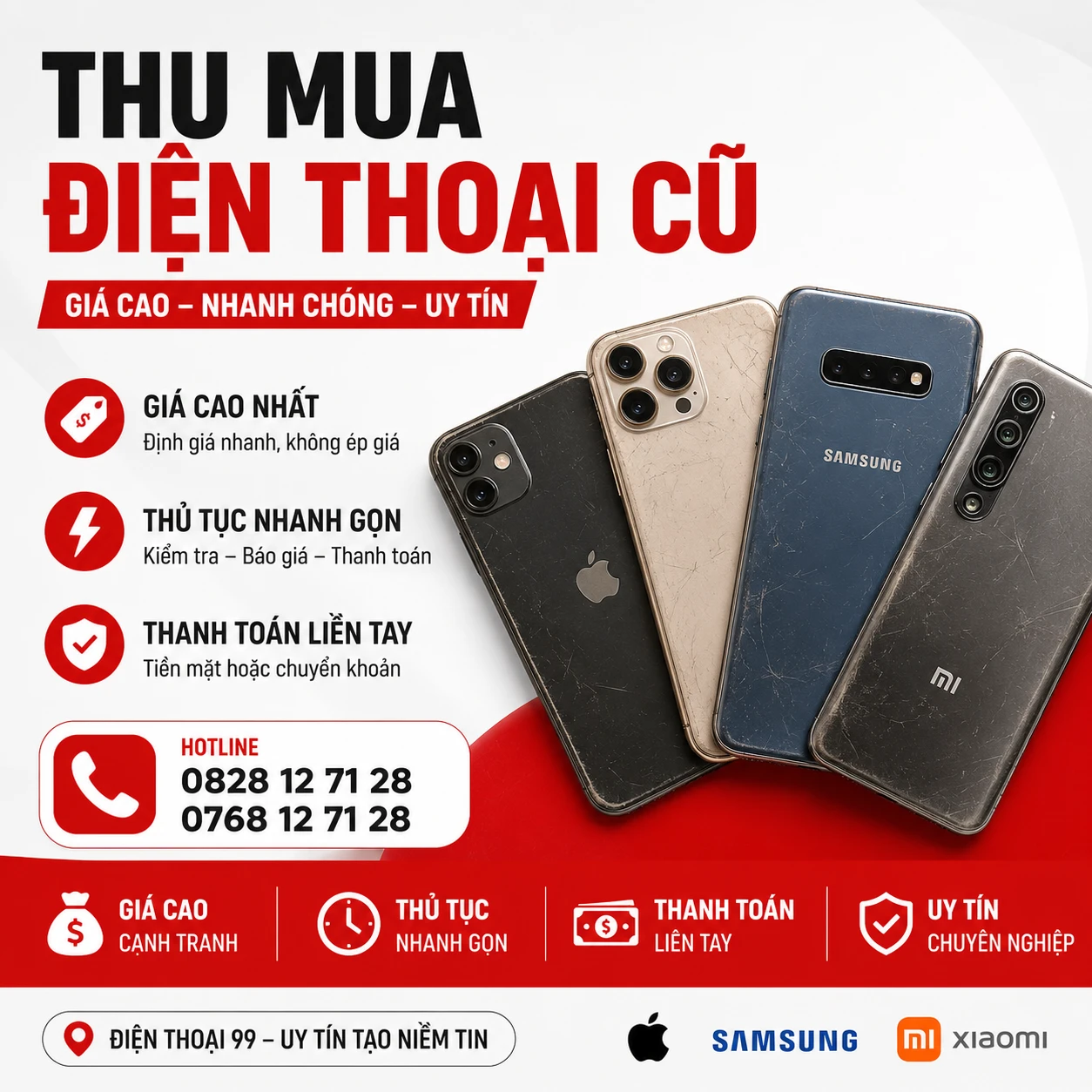 Thu mua điện thoại cũ giá cao tại hàm nghi Đà Nẵng