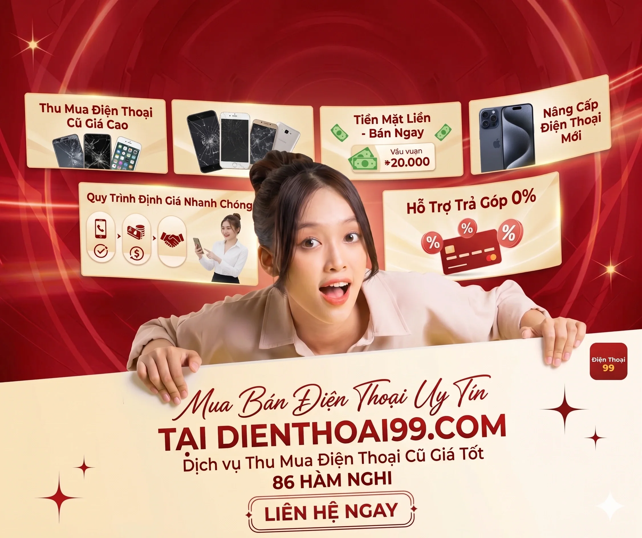 Dịch vụ giao hàng nhanh và thu mua điện thoại cũ tại Điện Thoại 99 Đà Nẵng