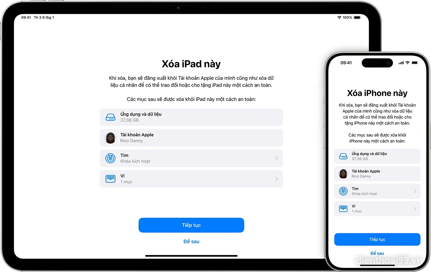 Cách xóa dữ liệu iPhone an toàn tại Điện Thoại 99 Đà Nẵng