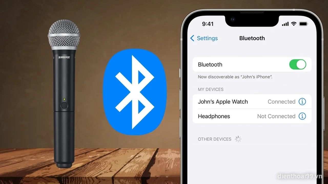 Hướng dẫn cách kết nối micro Bluetooth với iPhone tại Điện Thoại 99 Đà Nẵng