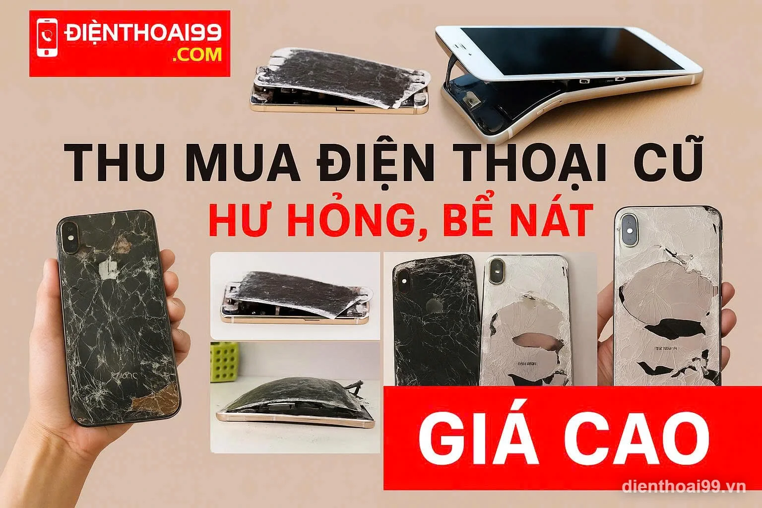 Thu mua điện thoại cũ hư hỏng giá cao tại Điện Thoại 99 Đà Nẵng