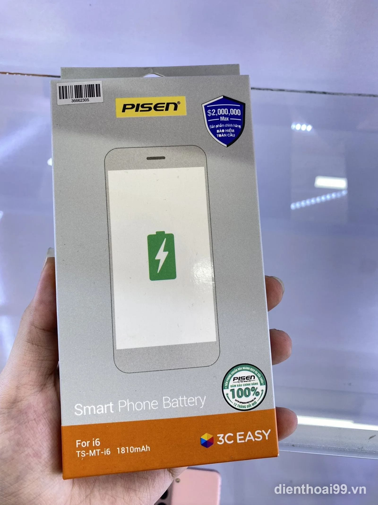Pin Pisen chính hãng cho iPhone 6, chất lượng cao tại Điện Thoại 99 Đà Nẵng