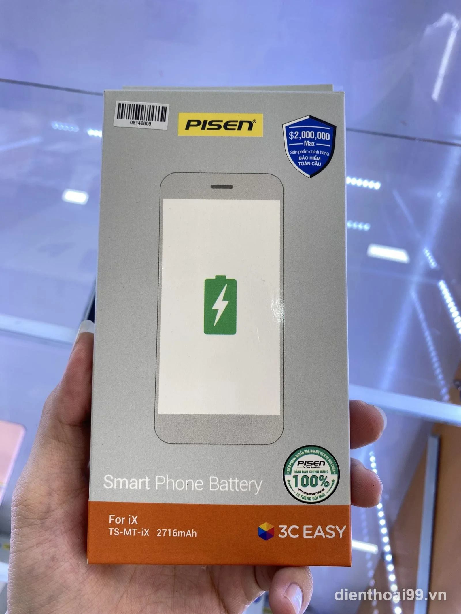 Pin Pisen iPhone X chính hãng tại Điện Thoại 99 Đà Nẵng