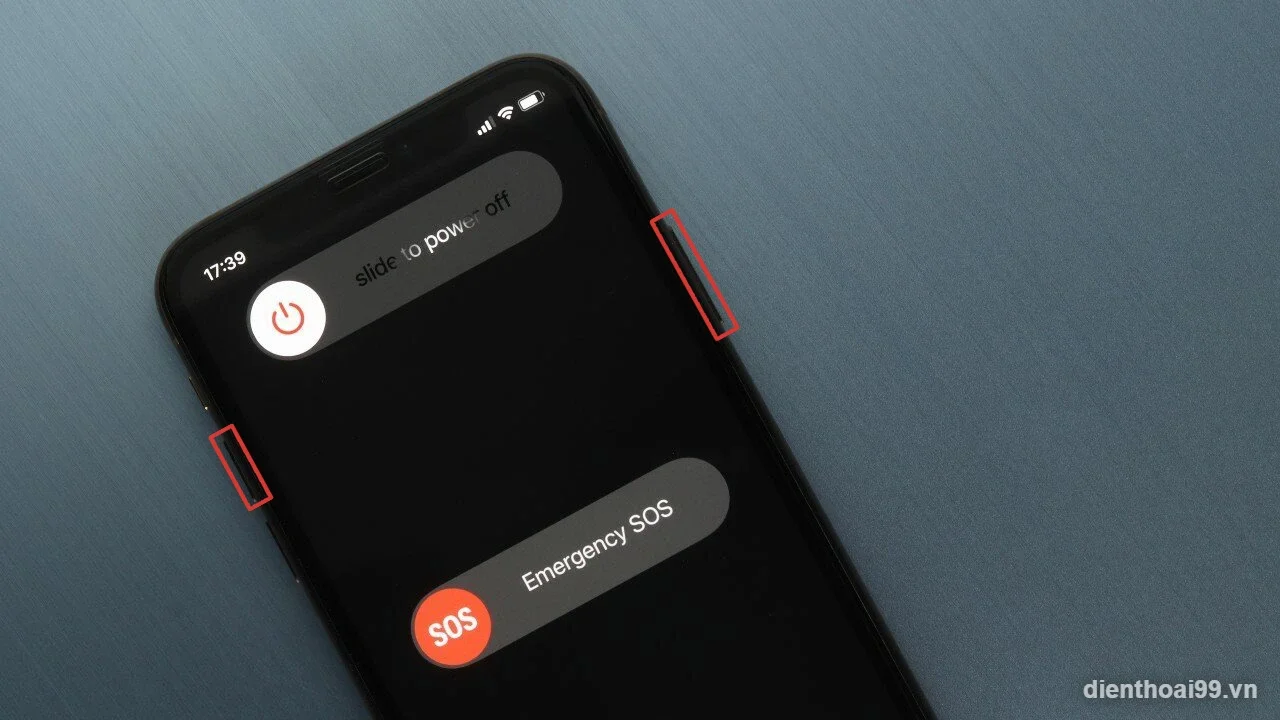 iPhone bị vô hiệu hóa hướng dẫn tắt nguồn và SOS khẩn cấp tại Điện Thoại 99 Đà Nẵng