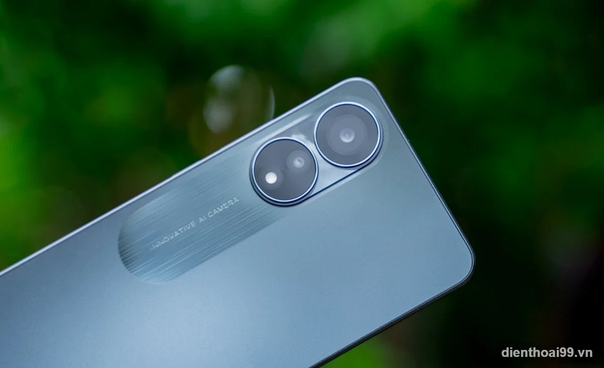 Camera AI kép trên OPPO A5x 5G màu xanh hiện đại