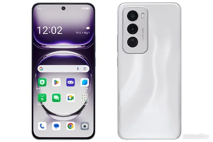 Điện thoại Oppo Reno 12 màu trắng chính hãng giá rẻ tại Điện Thoại 99 Đà Nẵng