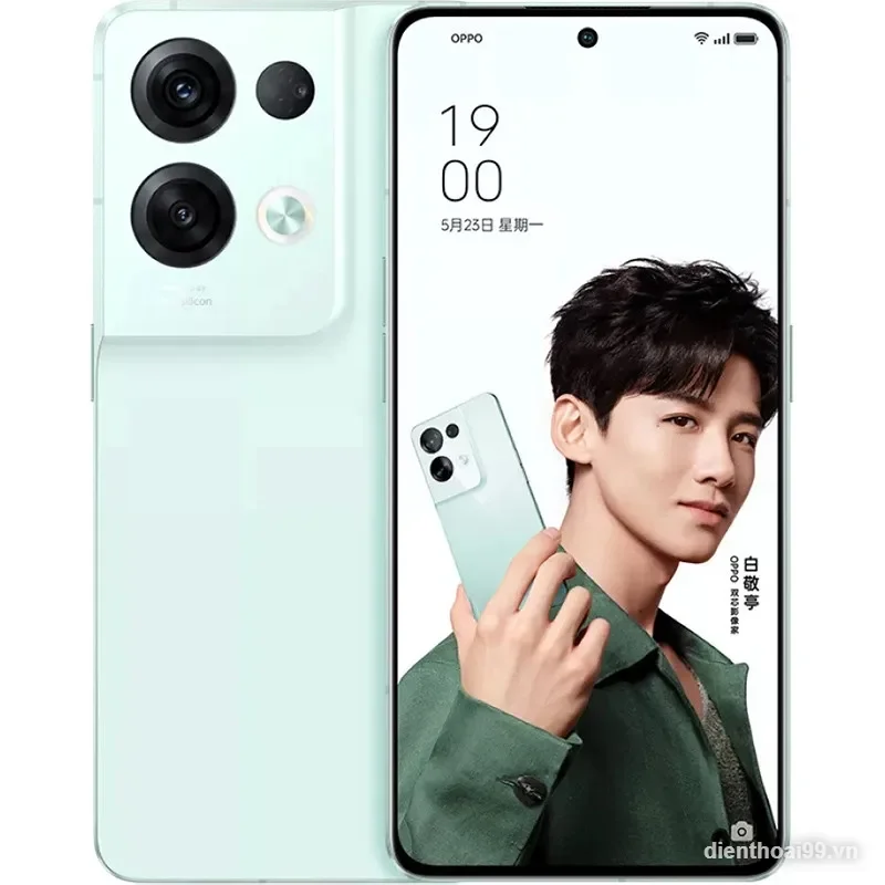 Điện thoại OPPO Reno 8 Pro màu xanh nhạt chính hãng giá rẻ tại Điện Thoại 99 Đà Nẵng