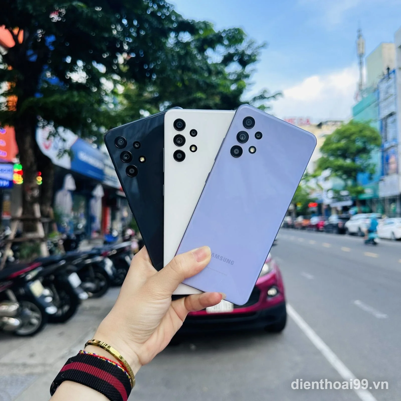 Điện thoại Samsung Galaxy A series màu tím chính hãng giá rẻ tại Điện Thoại 99 Đà Nẵng