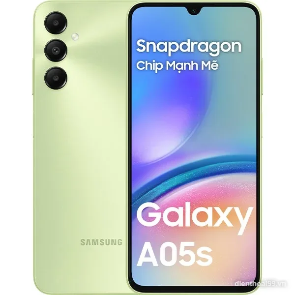 Điện thoại Samsung Galaxy A05s màu xanh lá nhạt chính hãng giá rẻ tại Điện Thoại 99 Đà Nẵng
