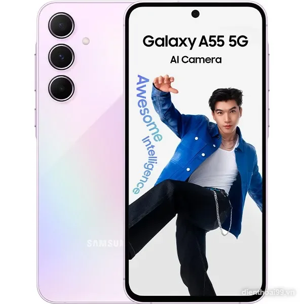 Điện thoại Samsung Galaxy A55 5G màu tím chính hãng giá tốt tại Điện Thoại 99 Đà Nẵng