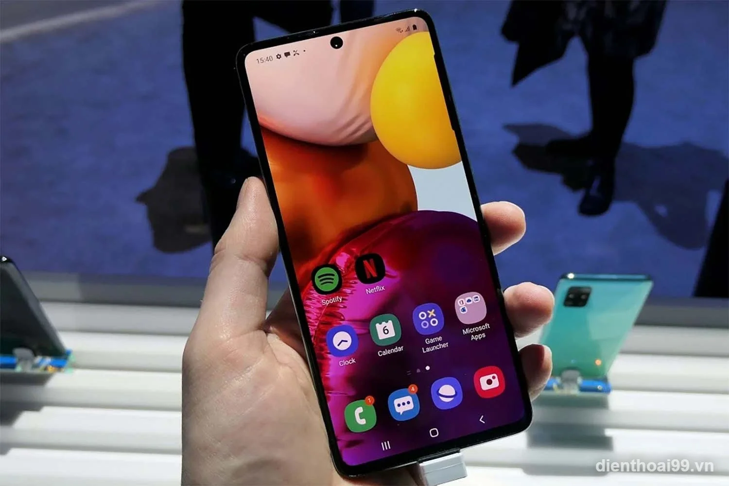 Điện thoại Samsung Galaxy A71 chính hãng giá tốt đang được trưng bày tại Điện Thoại 99 Đà Nẵng