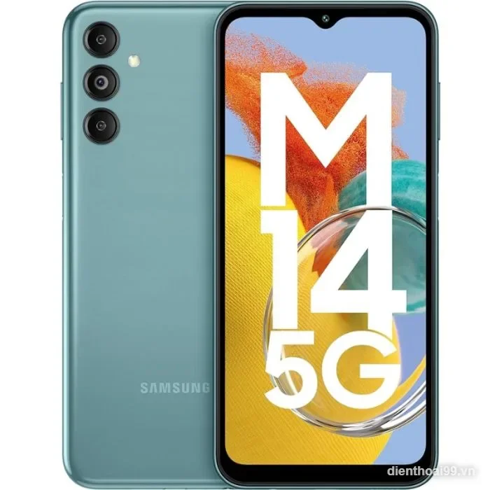 Điện thoại Samsung Galaxy M14 5G màu xanh chính hãng giá rẻ tại Điện Thoại 99 Đà Nẵng