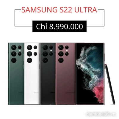 Điện thoại Samsung Galaxy S22 Ultra nhiều màu sắc giá rẻ tại Điện Thoại 99 Đà Nẵng