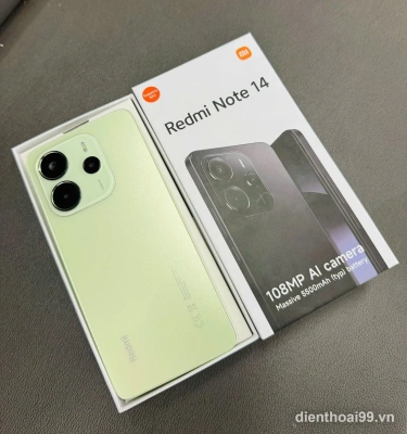 Điện thoại Xiaomi Redmi Note 14 màu xanh nhạt chính hãng giá tốt tại Điện Thoại 99 Đà Nẵng