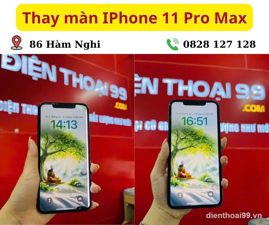Thay màn hình iPhone 11 Pro Max chính hãng lấy ngay tại Điện Thoại 99 Đà Nẵng
