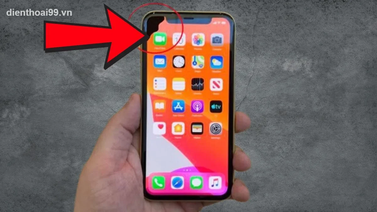 Màn hình iPhone bị lem mực cần thay thế mới tại Đà Nẵng