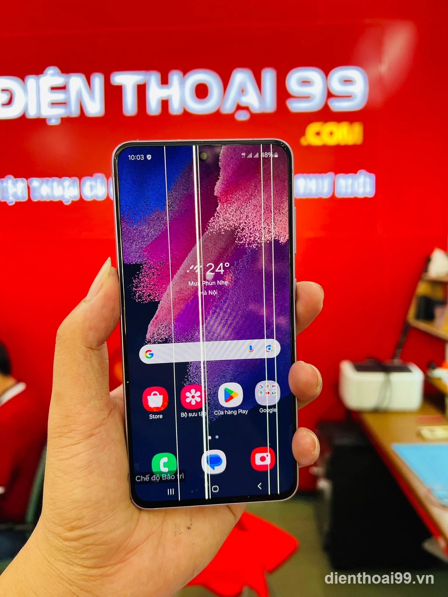 Điện thoại Samsung Galaxy bị rơi vỡ cần thay màn hình tại Điện Thoại 99 Đà Nẵng