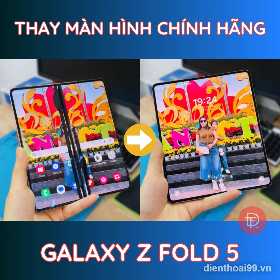Thay màn hình Samsung Galaxy Z Fold 5 chính hãng, uy tín lấy ngay tại Điện Thoại 99 Đà Nẵng.