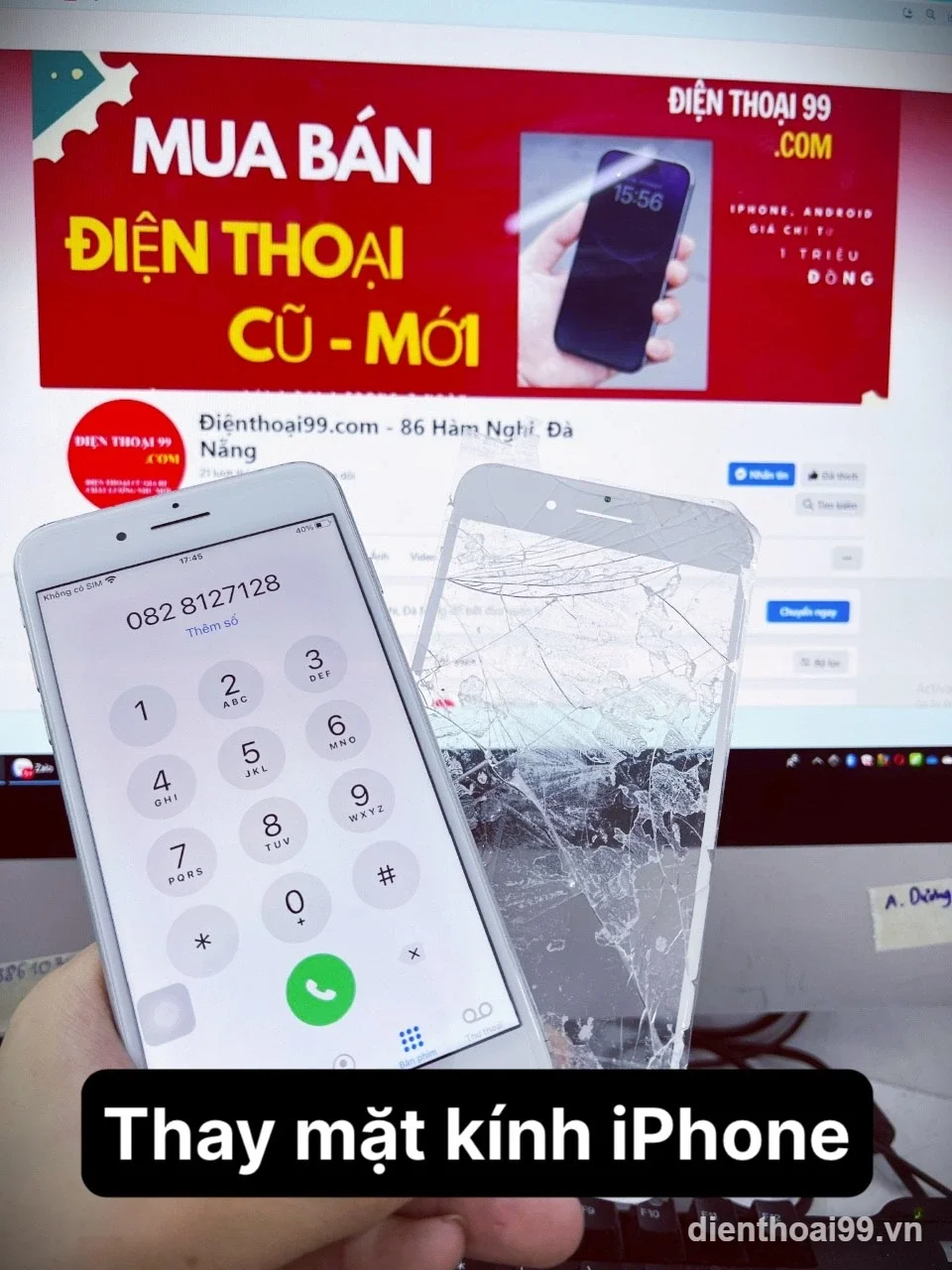 Dịch vụ thay mặt kính iPhone uy tín tại Điện Thoại 99 Đà Nẵng